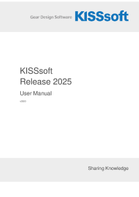 User Manual KISSsoft Release 2025