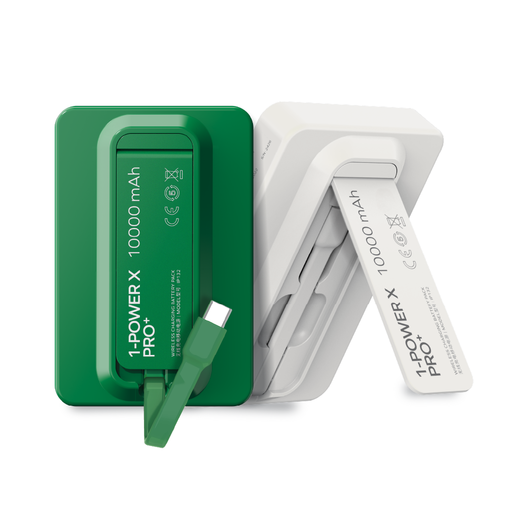 1-Power X Pro 10000mAh 磁吸內建USB-C線行動電源-附支架
