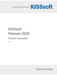 Technical Product description KISSsoft Release 2025
